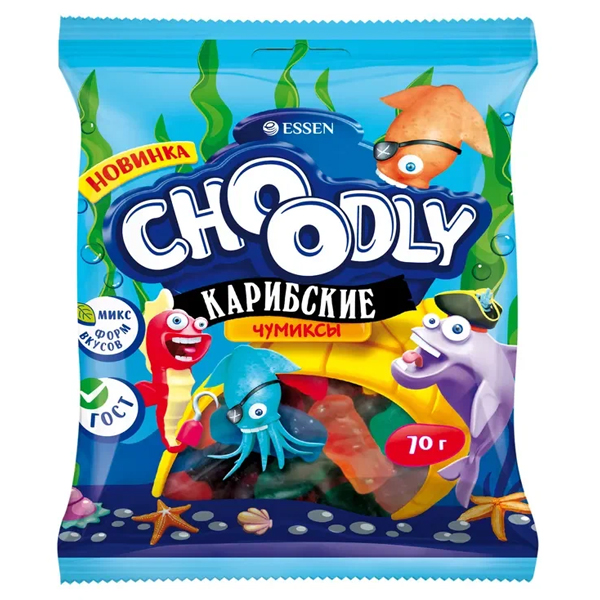 Мармелад CHOОDLY 70г (в ассортименте) (ESSEN)